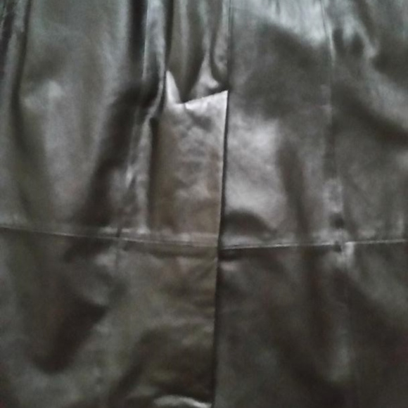 Wilsons Black Leather Trench Coat - Picture 3 of 7